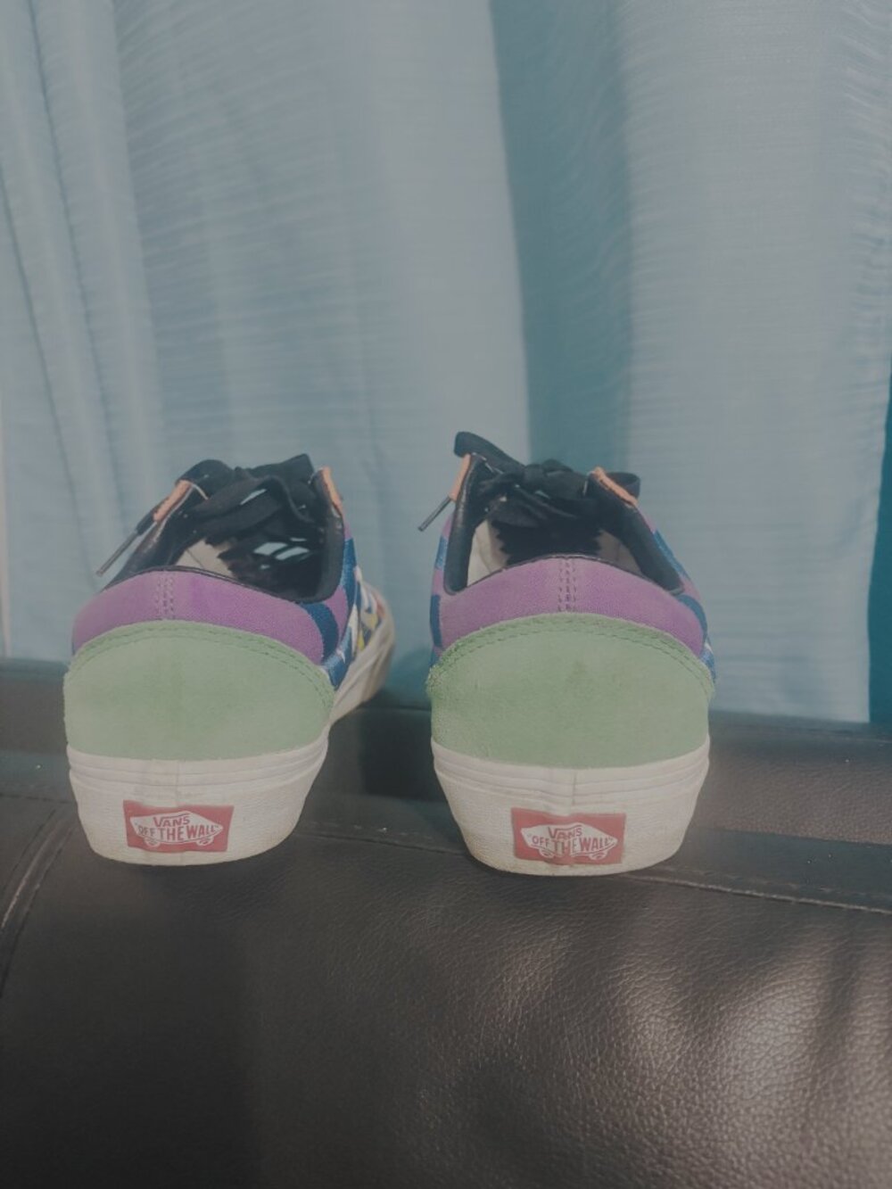 Vans Old Skool Multi-Color Graphic Logo Low Top Sneakers - Picture 3 of 4